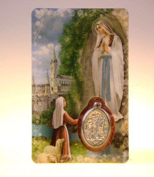 Carte de priere notre dame de lourdes Cartes de prières & Scapulaires Cartes de prière