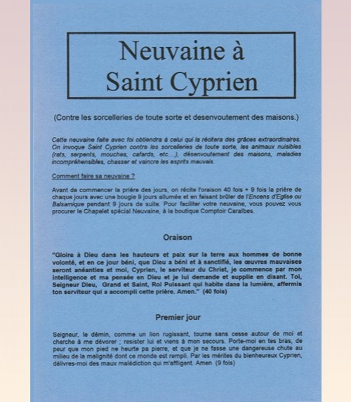 Neuvaine Saint Cyprien