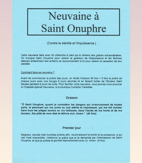 Neuvaine Saint Onuphre